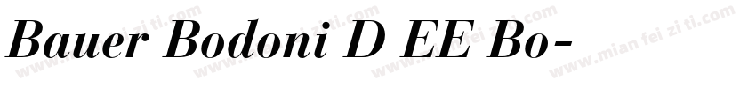 Bauer Bodoni D EE Bo字体转换